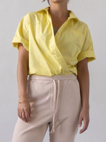 Poplin shirt short sleeves